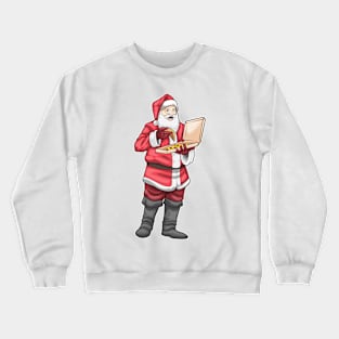 Santa Claus Christmas Pizza Crewneck Sweatshirt